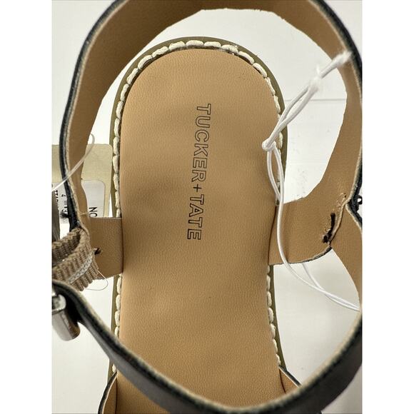 Tucker & Tate Girls Sandals Black Girl's Size 1 Buckle Strap NWT - Picture 3 of 6